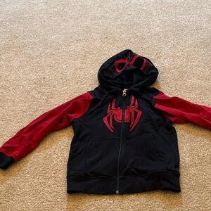 Hanna Andersson Miles Spider-Man Marvel Hoodie - Black with Red Accents
